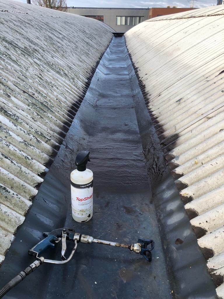 Dakgoot renovatie Liquid Rubber Green Industrial Coatings