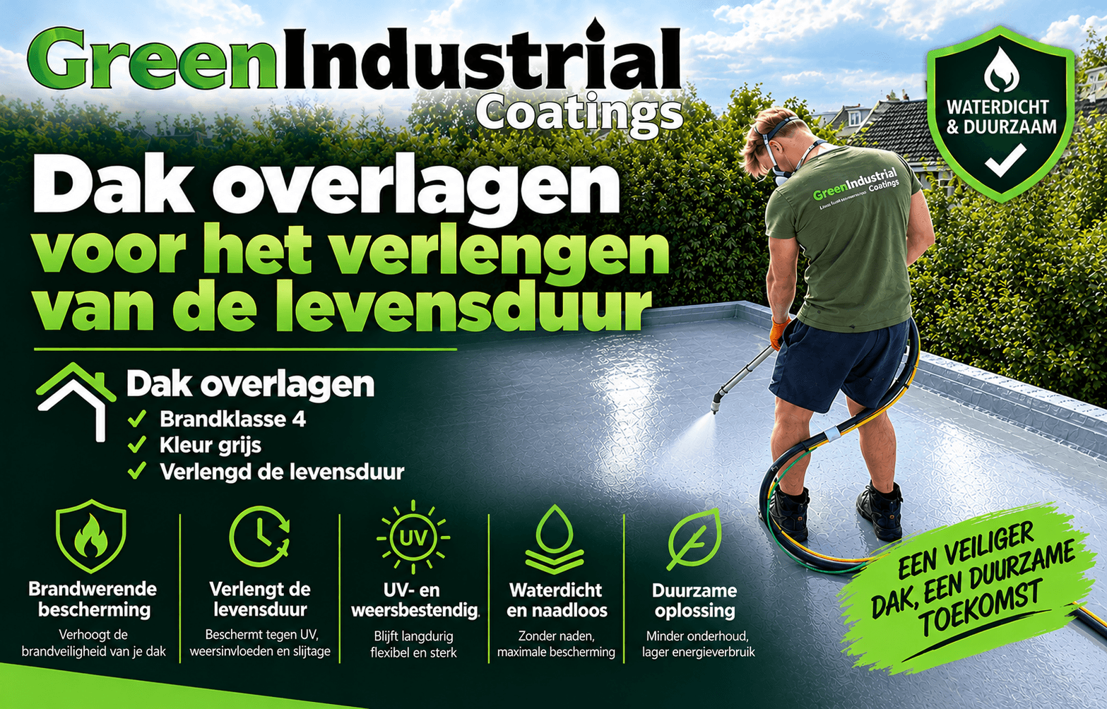 Brandwerend dak met Remmers MB-pureactive